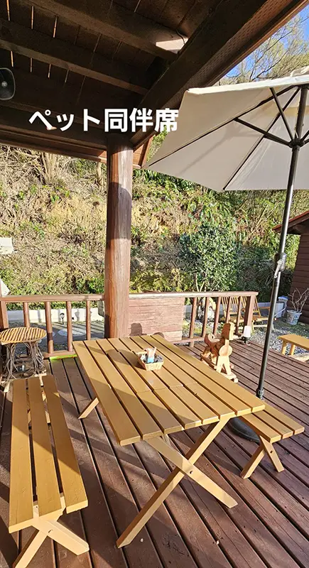 テラスの山側（海も見えます）